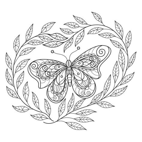 120+ Clip Art Of A Butterfly And Heart Tattoos Stock Illustrations ...