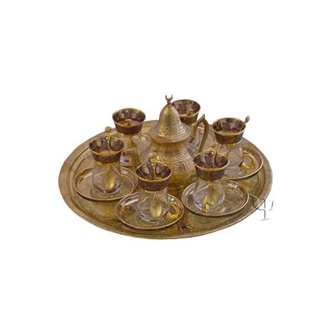 Turkish Brass Tea Set