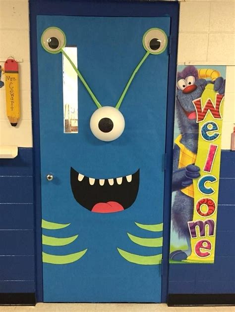 Monsters Inc Door Decorating Ideas Over Monster Decoration Op | Monster decorations, Halloween ...