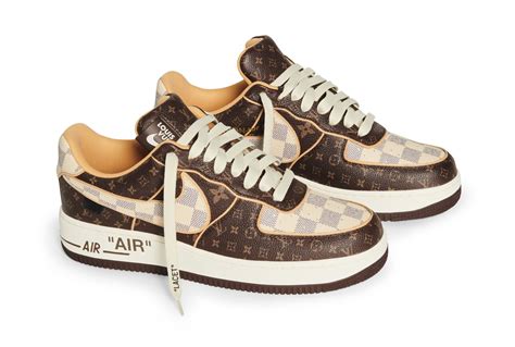 Louis Vuitton x Nike Air Force 1 Sotheby's Auction Size Breakdown ...