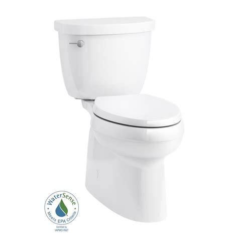 KOHLER Cimarron Comfort Height 2-Piece 1.28 GPF Single Flush Elongated ...