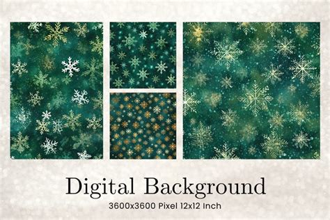 Green Snowflake Bokeh Sparkle Christmas Background (2807436)