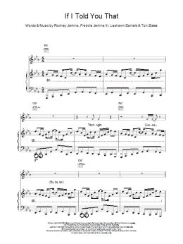 If I Told You That (Piano, Vocal & Guitar Chords) - Print Sheet Music