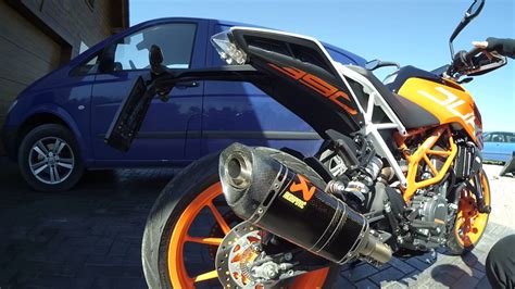 KTM DUKE 390 2017 - Akrapovic Slip-on exhaust sound and startup 1 - YouTube