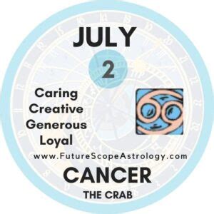 July 2 Zodiac (Cancer) Birthday: Personality, Compatibility - FutureScopeAstro