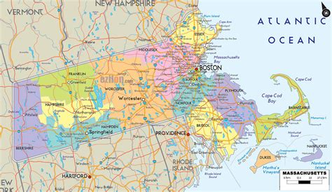 Cities Map of Massachusetts