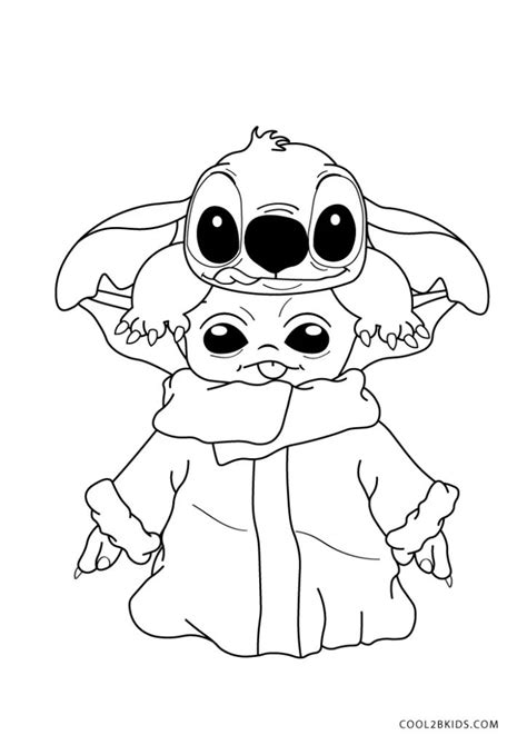 Free Printable Baby Yoda Coloring Pages | Malebøger, Idéer til tegning, Tegning