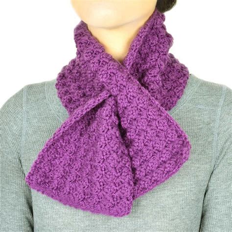 Free Crochet Keyhole Scarf Pattern It’s Light But Warm Because Of 70% Merino Wool. - Printable ...