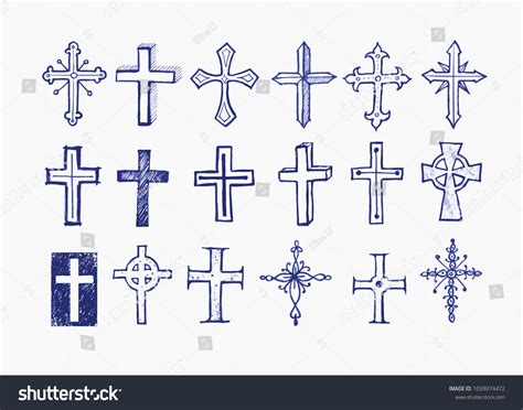 Big Set Blue Doodle Pen Sketch Stock Vector (Royalty Free) 1039974472 | Shutterstock