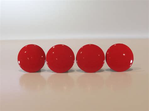 RED - Set of 4: Bumper Plug Front License Plate Holes Cover 6-7mm hole - Accessories