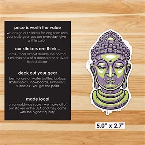 Stickernaut Buddha Art 5 Sticker for Water Bottles Laptop Decals Premium Matte Waterproof Vinyl ...