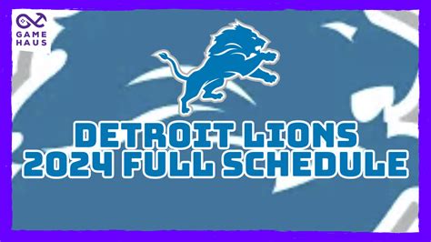 Detroit Lions Schedule 2024 2024 - Masha Shelagh