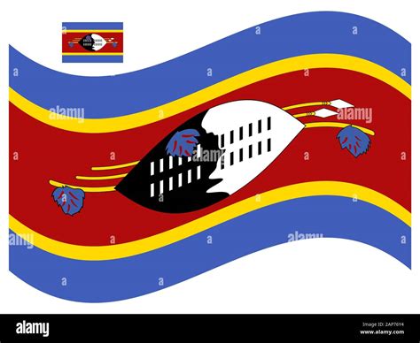 Wave Swaziland Kingdom of Eswatini Flag Vector Stock Vector Image & Art ...