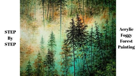 Foggy Forest Acrylic Painting (ColorByFeliks) - YouTube