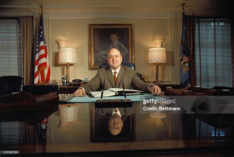 Melvin Laird, Secretary of Defense, at his Pentagon desk, 1/22. News Photo - Getty Images