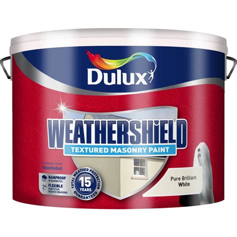 Dulux Weathershield Textured Masonry 10L Pure Brilliant White ...