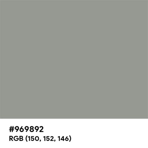 Best Gray color hex code is #969892