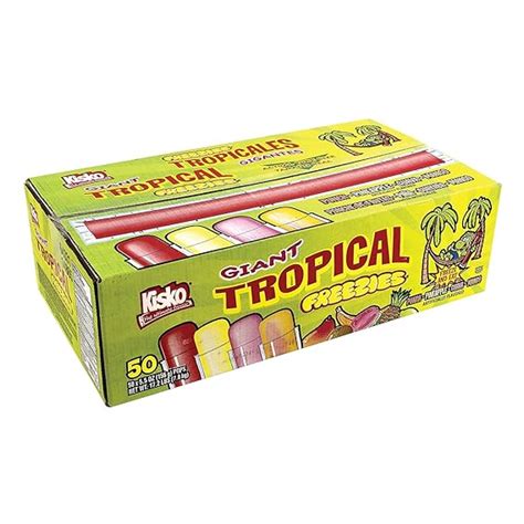 Amazon.com: Kisko Giant Tropical Freezies 5.5 Oz, 50 Count : Grocery & Gourmet Food