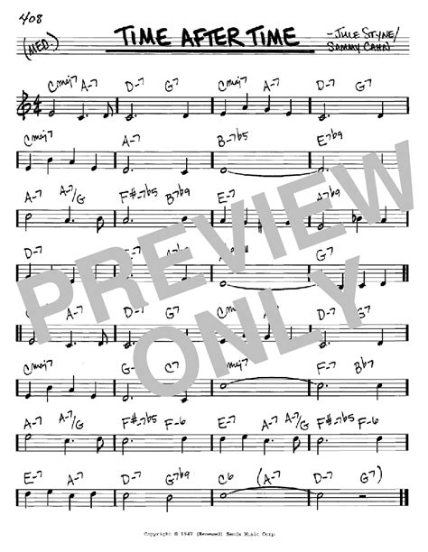 Time After Time | Sheet Music Direct