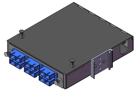 One-panel DIN Rail Fiber Enclosure Box, SC, 12 Port