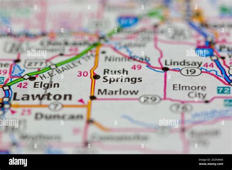 Rush springs map hi-res stock photography and images - Alamy