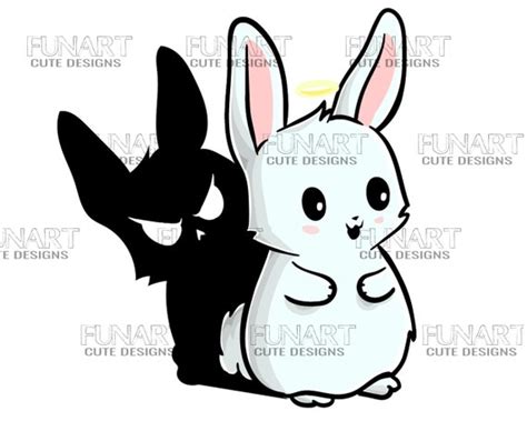 Cute Bunny Evil Funny Bunny Anime PNG File Rabbit Ester - Etsy