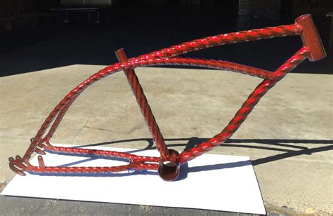 20" Lowrider Bike Frame Red Twist