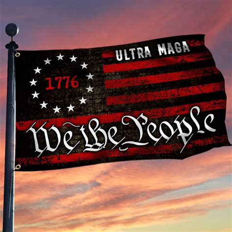 Ultra MAGA Flag We The People 1776 Flag Trump 2024 Merchandise - Moothearth