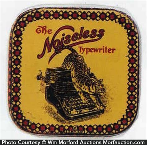 Noiseless Typewriter Ribbon Tin • Antique Advertising