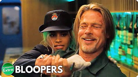 BULLET TRAIN Bloopers & Gag Reel (2022) with Brad Pitt & Aaron Taylor ...