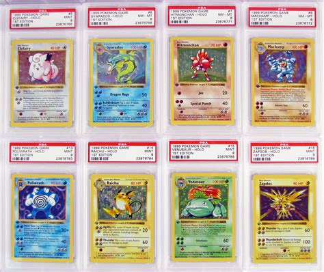 Pokemon Base Set 1 1st Edition Shadowless Complete Set - PSA Graded ...