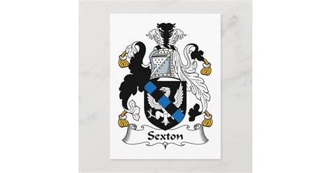 Sexton Family Crest Postcard | Zazzle