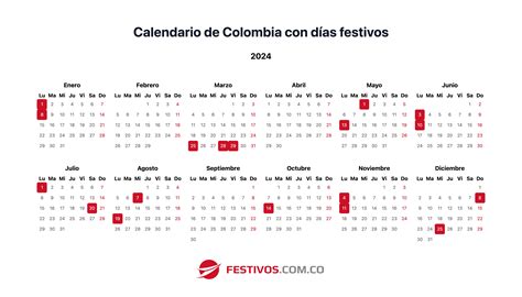 Calendario 2024 Colombia Con Festivos Pdf Y Excel – Themeloader