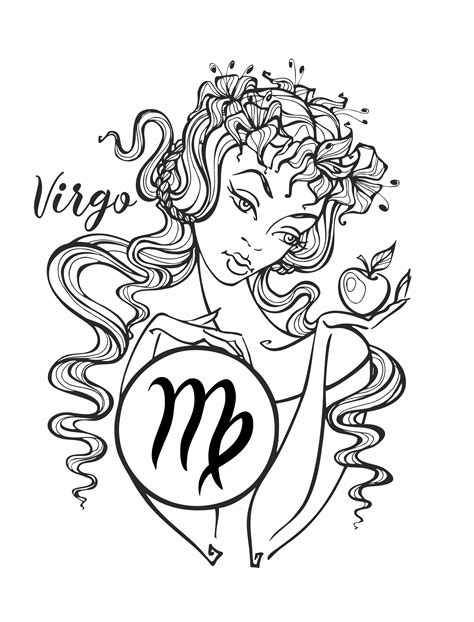 Virgo Symbol Coloring Pages