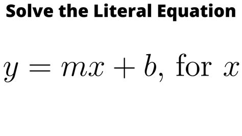 How To Solve For X In The Equation Y=mx+b - Barbara Johnston's 8th ...