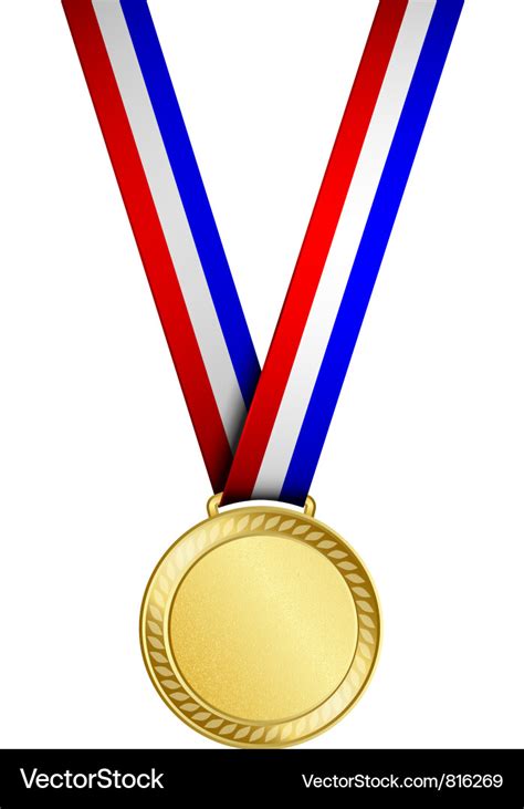 Gold medal Royalty Free Vector Image - VectorStock