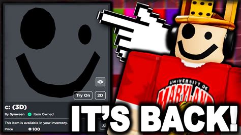 IT'S BACK!? THE C: FACE HAS RETURNED! (ROBLOX 2012 APRIL FOOLS HACK ACCESSORY) - YouTube