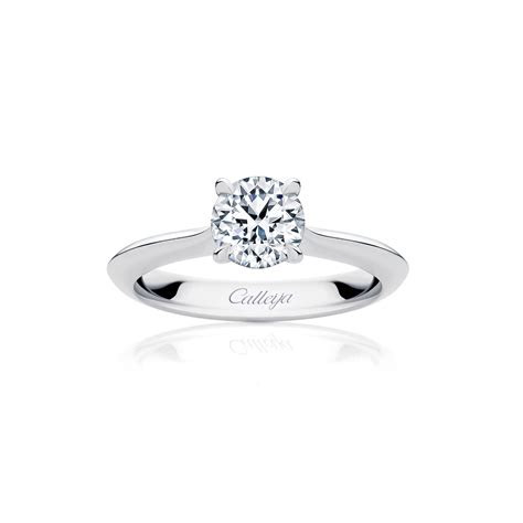 White Gold Solitaire White Diamond Ring| Engagement Rings