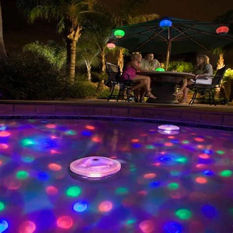 New Arrival Battery Powered Led Waterproof Underwater Light Colorful Floating Swimming Pool ...