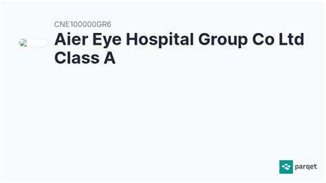 Aier Eye Hospital Group Co Ltd Class A ETF - CNE100000GR6 | Parqet