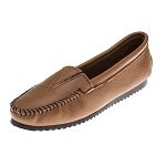 Minnetonka Moccasins 69 - Women's Deerskin Kilty Moccasin - Black