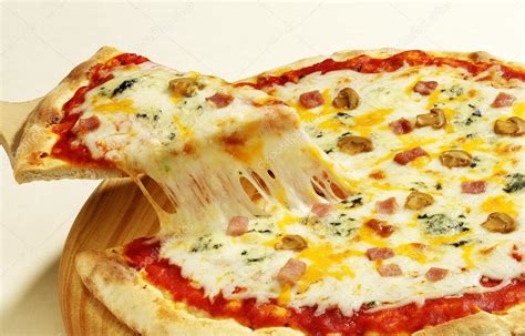 Four cheese pizza — Stock Photo © estudiosaavedra #35258047