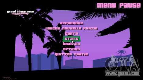 Vice City Stories Menu Mod for GTA Vice City