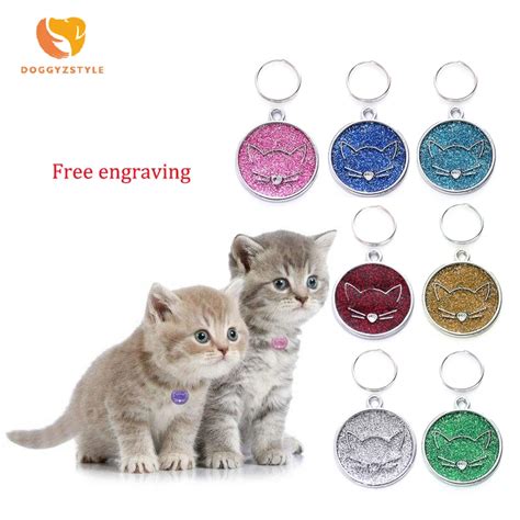 Lovely Personalized Pet Collar Free Engraved Name Tel ID Tags ...