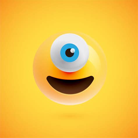 One-eyed high-detailed emoticon, vector illustration 450131 Vector Art at Vecteezy