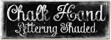 Chalk Hand Lettering-Shaded, a curly drop-shadowed chalkboard font