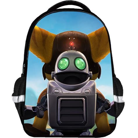 Ratchet & Clank Backpack Kids Youth Student High Capacity Waterproof School Bag Gifts - Baganime