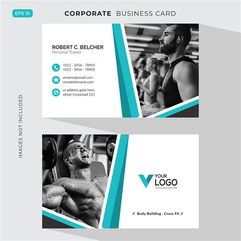 Fitness Business card Template - Download Free Vectors, Clipart Graphics & Vector Art