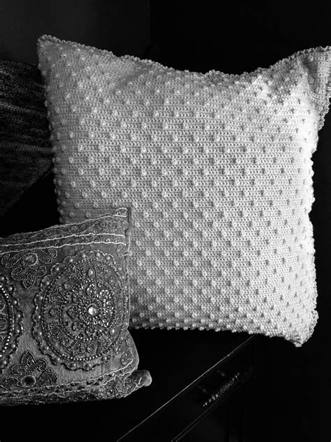 A Crochet Pillow Pattern: The Little Bobble Pillow - hanoverian crochet co