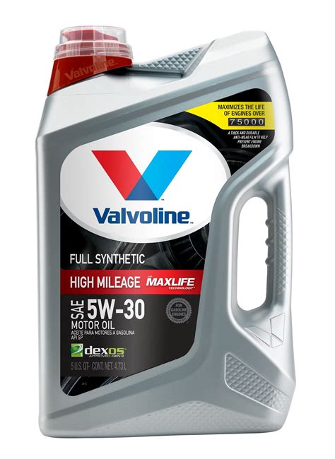 Valvoline Full Synthetic High Mileage MaxLife 5W-30 Motor Oil 5 QT - Walmart.com